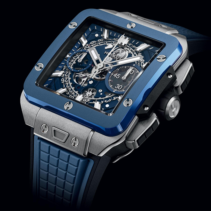 HUBLOT Square Bang Unico Titanium blue ceramic 42mm 821.NL.5170.RX