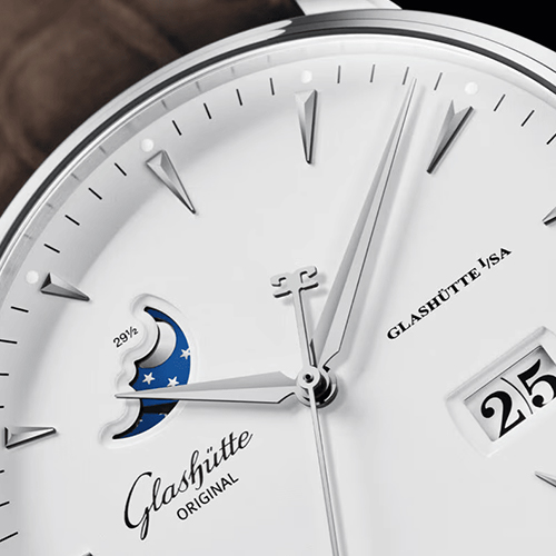 GLASHÜTTE ORIGINAL Senator Excellence Panorama Date Moon Phase Desplegable 1-36-04-05-02-31