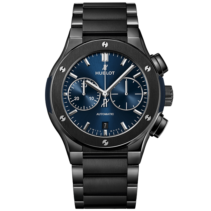 HUBLOT Classic Fusion Chronograph Ceramic Blue Bracelet 45mm 520.CM.7170.CM