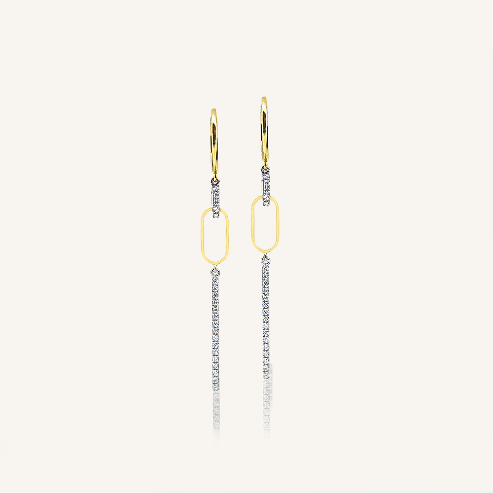 Pendientes DIANA 102 Brillantes Bicolor YW