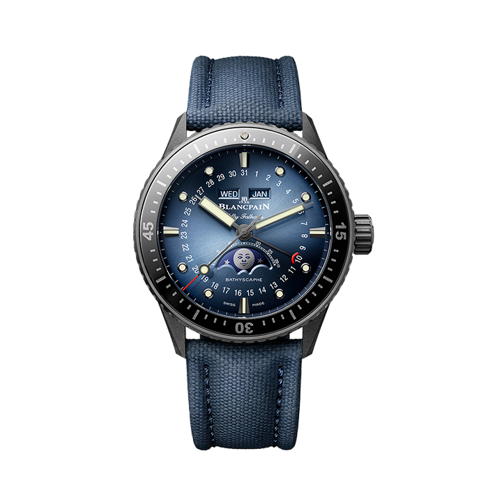 BLANCPAIN Fifty Fathoms Bathyscaphe Quantième Complet Phases de Lune 43,6mm 5054 0140 O52A