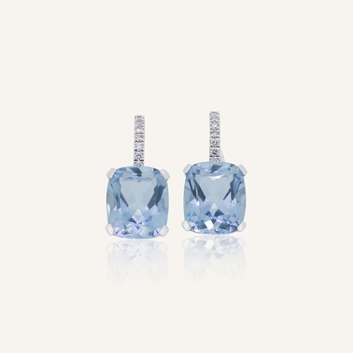 [108S10731] Pendientes LADY Topacio Sky Blue octogonal OB