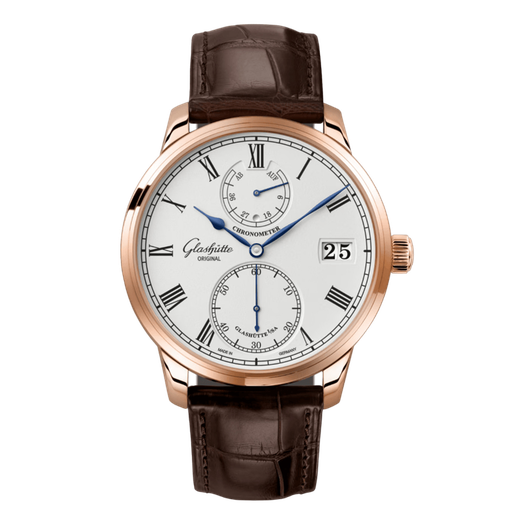 [W15801020530] GLASHÜTTE ORIGINAL Senator Chronometer Desplegable 42mm Manual 1-58-01-02-05-30