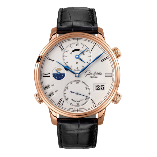 [W18902010561] GLASHÜTTE ORIGINAL Senator Cosmopolite Desplegable 44mm Automático 1-89-02-01-05-61