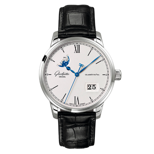 [W13604010261] GLASHÜTTE ORIGINAL Senator Excellence Panorama Date Moon Phase Desplegable 40mm Automático 1-36-04-01-02-61