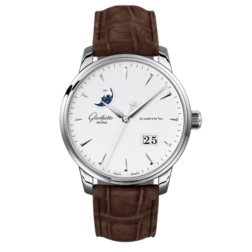 [W13604050231] GLASHÜTTE ORIGINAL Senator Excellence Panorama Date Moon Phase Desplegable 42mm Automático 1-36-04-05-02-31