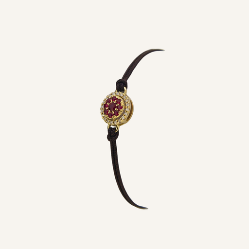 [109S11982RBOA] Pulsera Eternity MM roseta rubis orla brillantes OA