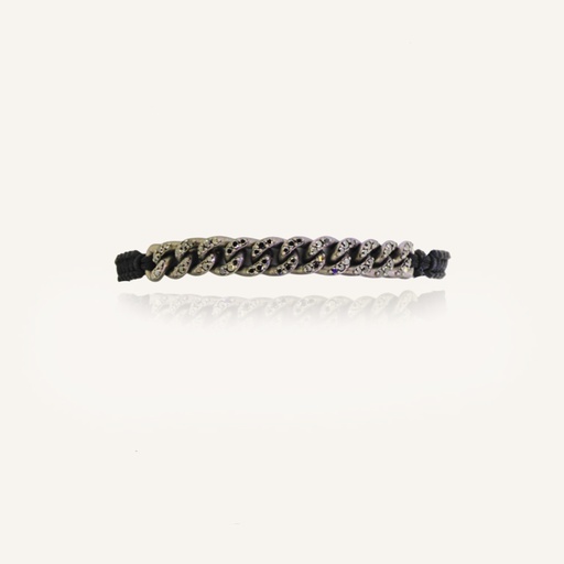 [PP02NT] Pulsera TITANIO Natural Black Diamonds