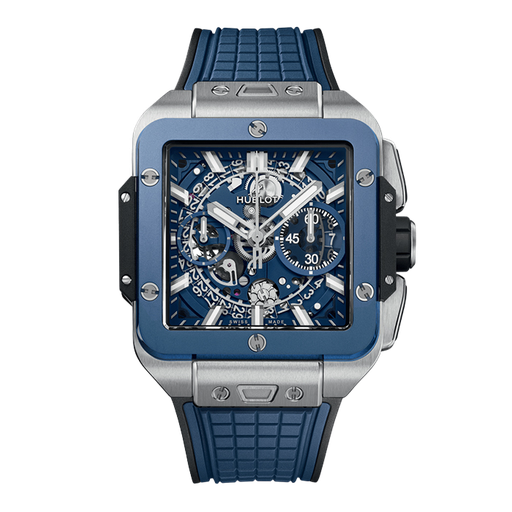 [821.NL.51701.RX] HUBLOT Square Bang Unico Titanium blue ceramic 42mm 821.NL.5170.RX